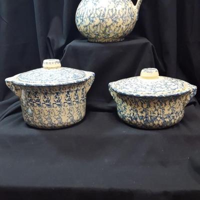 Roseville Pottery Casseroles and Pitcher