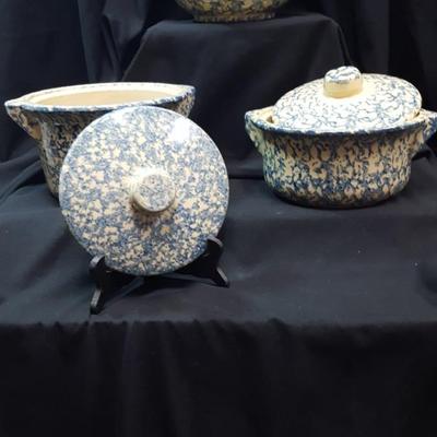 Roseville Pottery Casseroles and Pitcher
