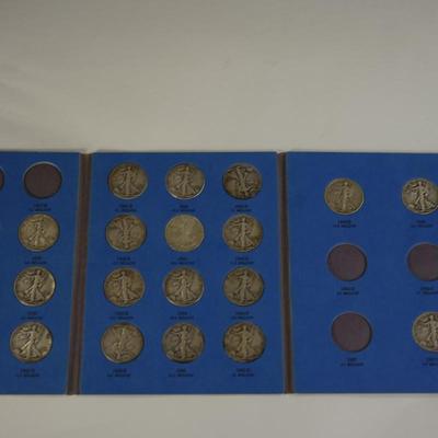 LIBERTY STANDING HALF DOLLAR COLLECTION OF 22 COINS FROM 1937-1947
