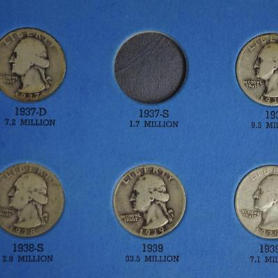 WASHINGTON HEAD QUARTERS 1932 - 1945  32 COINS