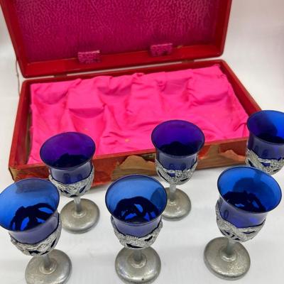 Circa 1900 Japanese Cobalt Blue Dragon Sets