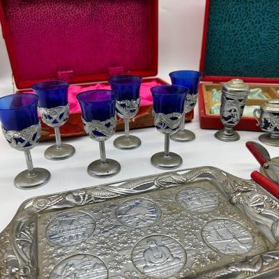 Circa 1900 Japanese Cobalt Blue Dragon Sets