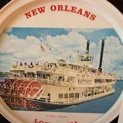 Steamboat natchez Tin Serving Tray