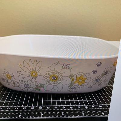 Corning Ware Floral Bouquet Casserole Dish Bowl