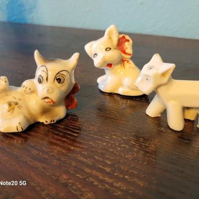 Lot of 3 Occupied Japan dogs