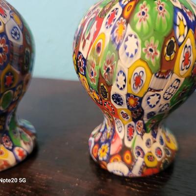Pr Millefiori Vases