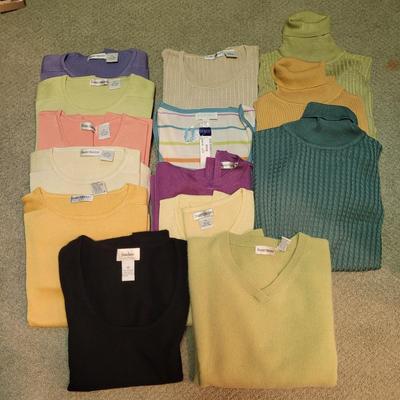 Womenâ€™s Sz M Silk & Cashmere Sweater Sets by Barry Bricken, Neiman Marcus, & More (PC1-CE)