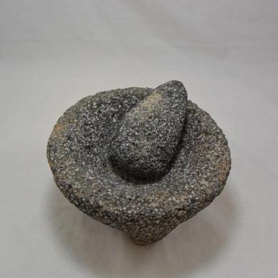Vintage Volcanic Basalt Molcajete 8â€x4.5â€