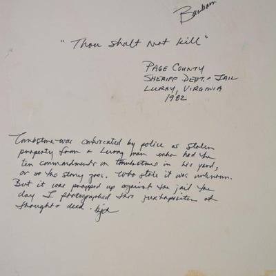 â€œThou Shalt Not Killâ€ Headstone Print 14.25â€x12.25â€