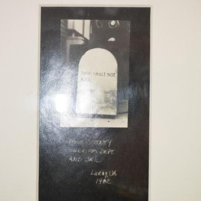 â€œThou Shalt Not Killâ€ Headstone Print 14.25â€x12.25â€