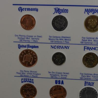Epcot Center World Showcase International Coin Collection 8.75â€x6â€