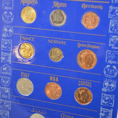 Epcot Center World Showcase International Coin Collection 8.75â€x6â€