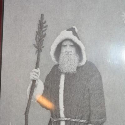 Ken Schuler Father Christmas Print 128/1000 Matted 16â€x10.5â€