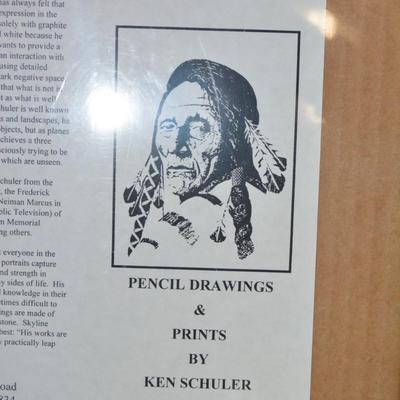 Ken Schuler Father Christmas Print 128/1000 Matted 16â€x10.5â€
