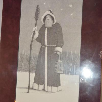 Ken Schuler Father Christmas Print 128/1000 Matted 16â€x10.5â€