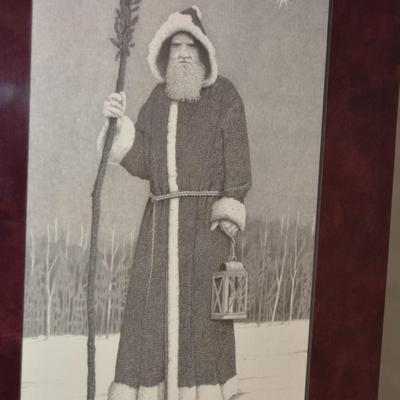 Ken Schuler Father Christmas Print 128/1000 Matted 16â€x10.5â€