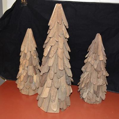Set of 3 Driftwood Christmas Trees 24â€/18.5â€/18â€