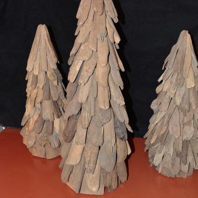 Set of 3 Driftwood Christmas Trees 24â€/18.5â€/18â€