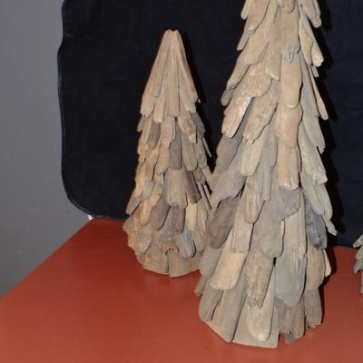 Set of 3 Driftwood Christmas Trees 24â€/18.5â€/18â€