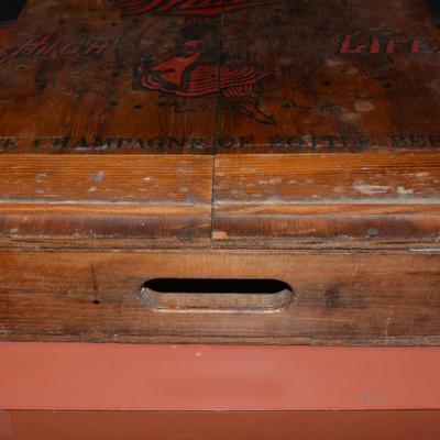 Vintage â€œMiller High Lifeâ€ Crate Wall Storage 19â€x15.5â€x4â€