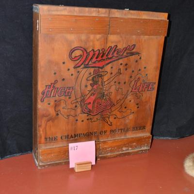 Vintage â€œMiller High Lifeâ€ Crate Wall Storage 19â€x15.5â€x4â€