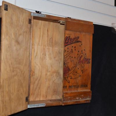 Vintage â€œMiller High Lifeâ€ Crate Wall Storage 19â€x15.5â€x4â€
