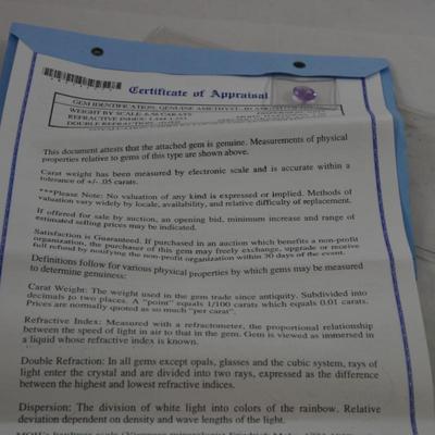 6.58 Carat Cut Amethyst with Certificate of Appraisal