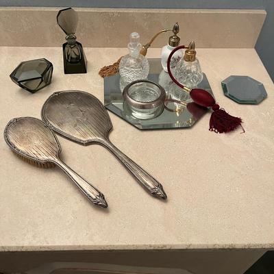 Alvin Sterling Vanity Brush & Mirror & More (BR3-MG)