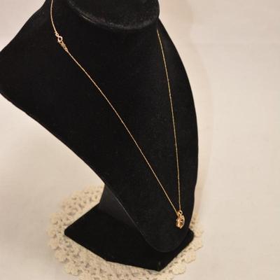 10k Chain w/ 10k Tourmaline Pendant 20â€ 1.8g