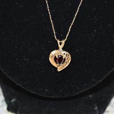 10k Chain w/ 10k Tourmaline Pendant 20â€ 1.8g