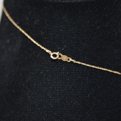 10k Chain w/ 10k Tourmaline Pendant 20â€ 1.8g