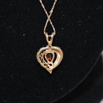 10k Chain w/ 10k Tourmaline Pendant 20â€ 1.8g