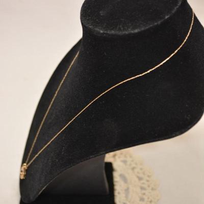 10k Chain w/ 10k Tourmaline Pendant 20â€ 1.8g