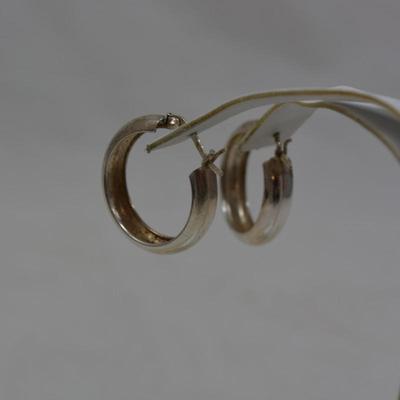 1â€ 925 Sterling Hoop Earrings 3.5g