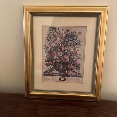 Framed Floral Prints by H. Fletcher (BR3-MG)