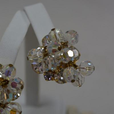 Vintage Juliana Rhinestone Brooch w/ Matching Clip-On Earrings