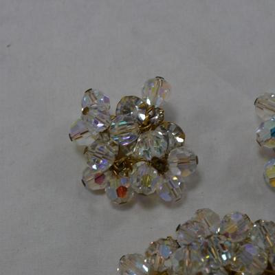 Vintage Juliana Rhinestone Brooch w/ Matching Clip-On Earrings