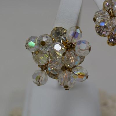 Vintage Juliana Rhinestone Brooch w/ Matching Clip-On Earrings
