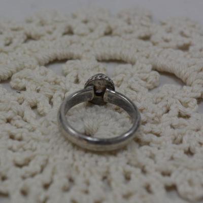 Vintage 925 Sterling Ring with Amethyst Size 8.5, 5.8g
