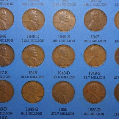 LINCOLN HEAD CENTS COLLECTION STARTING 1941 - SEVENTY FIVE PENNIES