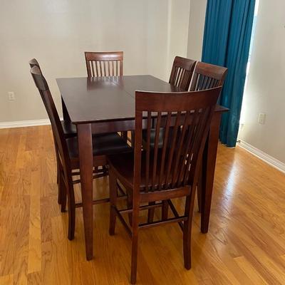 LIGO ~ Solid Wood Butterfly Dining Room Table & Eight Chairs