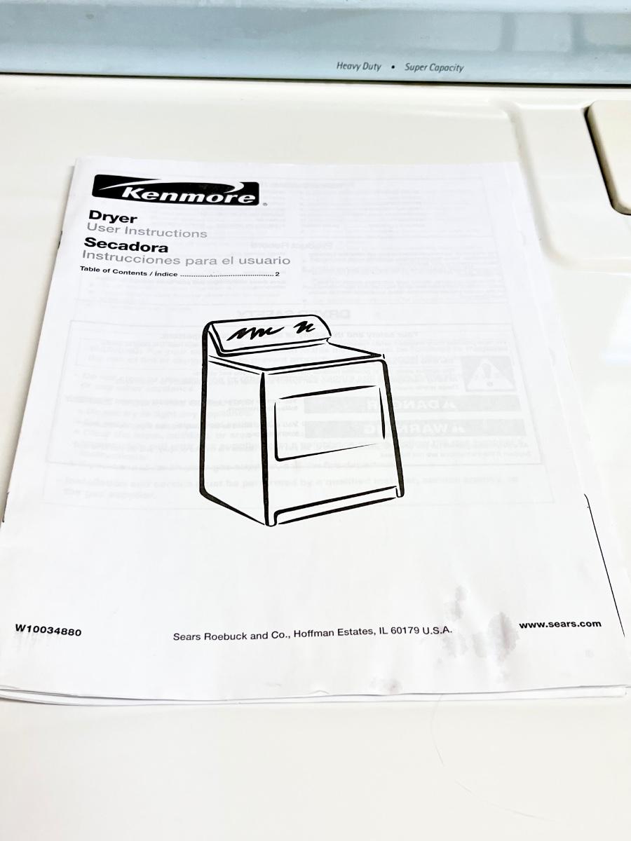 KENMORE 500 Series Electric Dryer