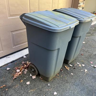 Two Rubbermaid Wheeled Garbage Cans (G-MG)