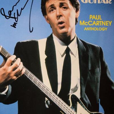 Paul McCartney signed music book