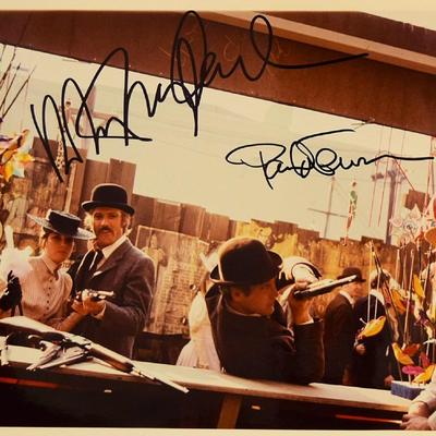 Robert Redford and Paul Newman signed movie still photo 