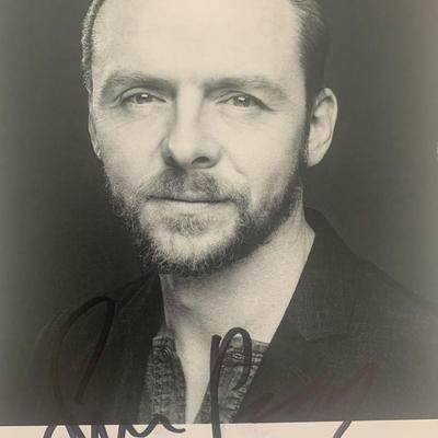 Simon Pegg signed photo