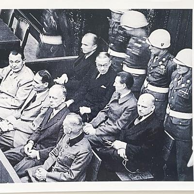 WWII Nuremberg Trials sound technician Hal Bergen signed photo