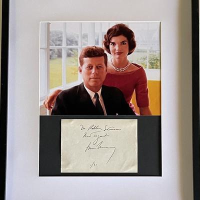35th US President John F. Kennedy original signature collage 
