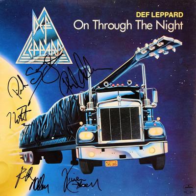 Def Leppard signed On Through The Night album