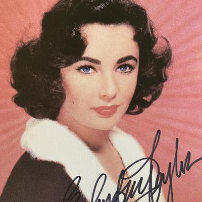 Elizabeth Taylor signed photo